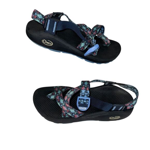 Chaco Z/Cloud 2 Trace Eclipse Blue Aztec Women’s 8 Strappy Buckle Sandal - Picture 4 of 5